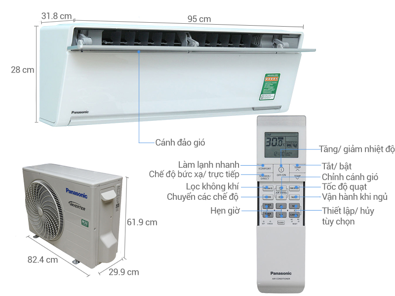 Máy lạnh Panasonic nhập khẩu nguyên chiếc từ Malaysia